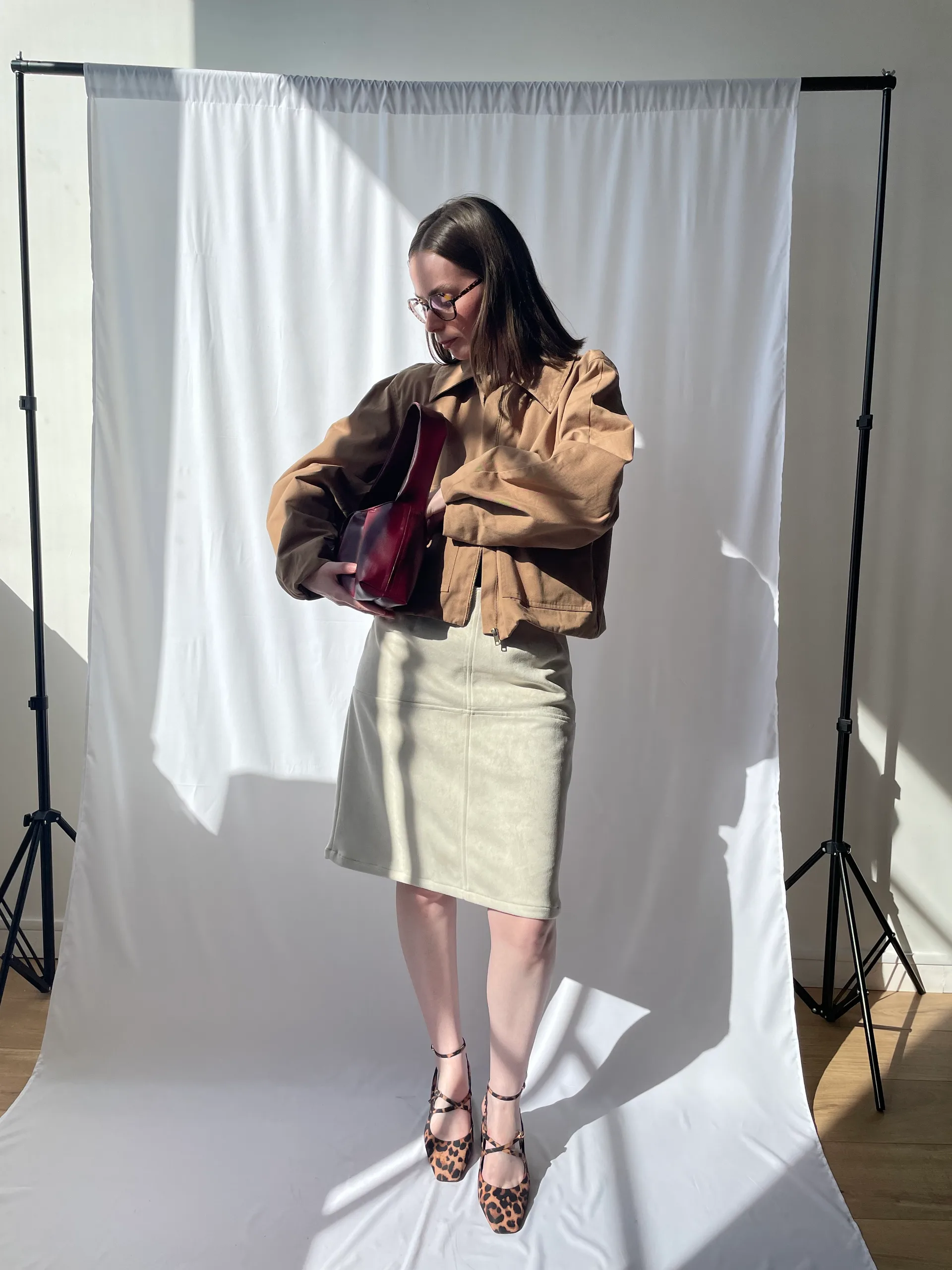 Vue de face du look 3 avec Le Plissé MINI, La Ligne MIDI et La Gonflée version 02 - Édition 01 