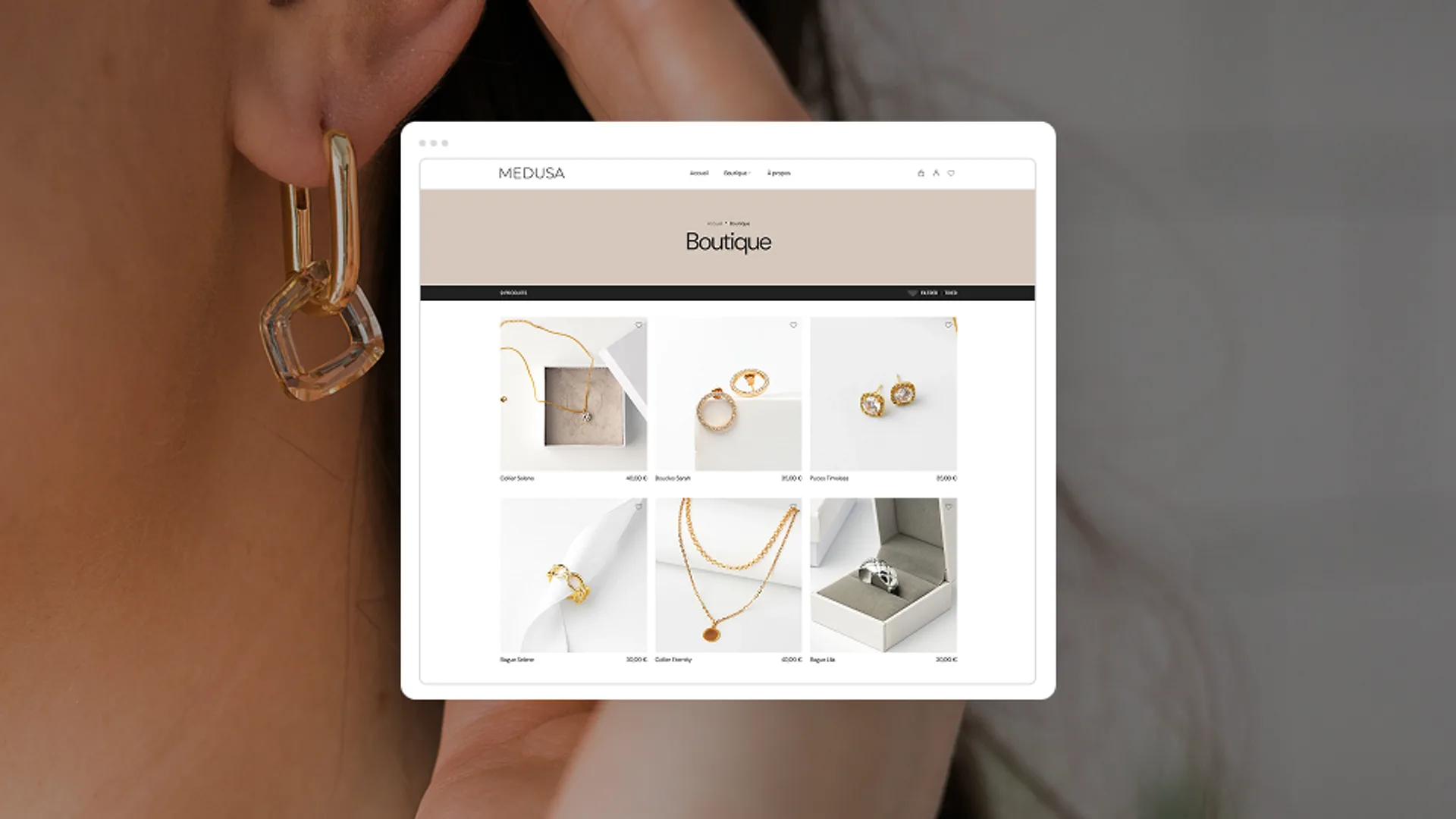 boutique en ligne thème minimaliste
